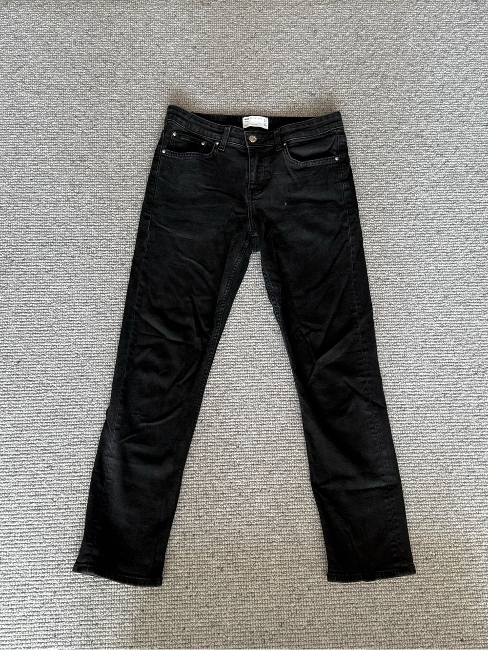 ASOS Design Men's Jeans Slim W30 L30 Black Slacks Straight Leg